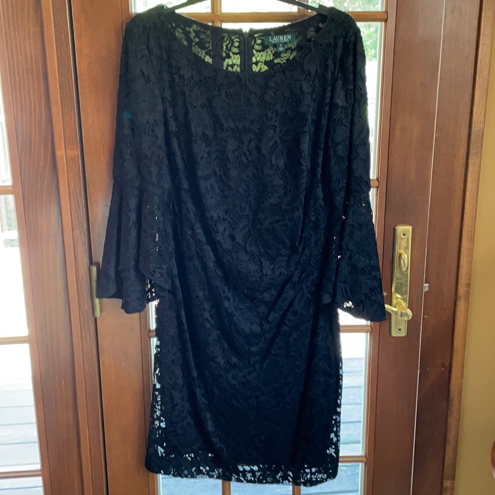 Ralph Lauren size 12 long flare sleeve lace dress
